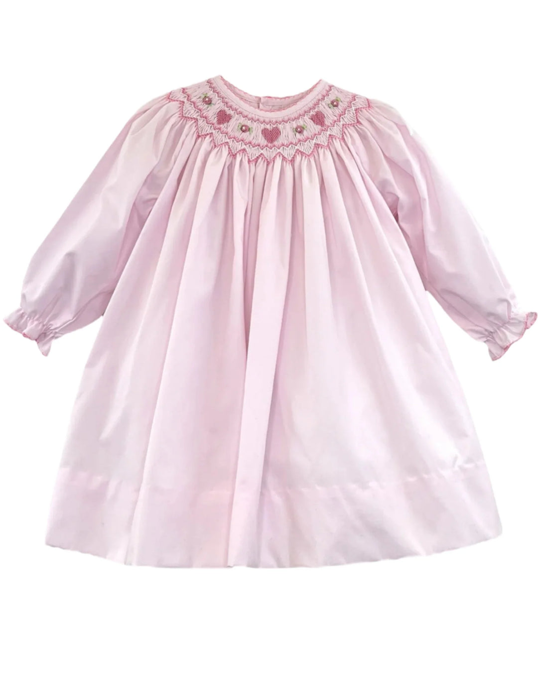 Smocked Hearts Long Sleeve Pink Dress, shop that store, front
