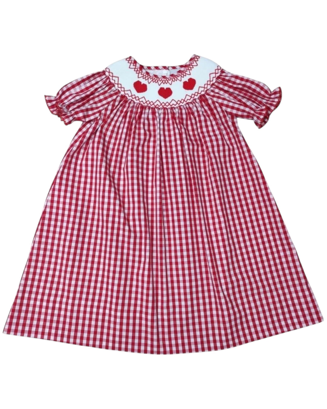 Smocked Hearts Red Gingham Dress, That Store, front