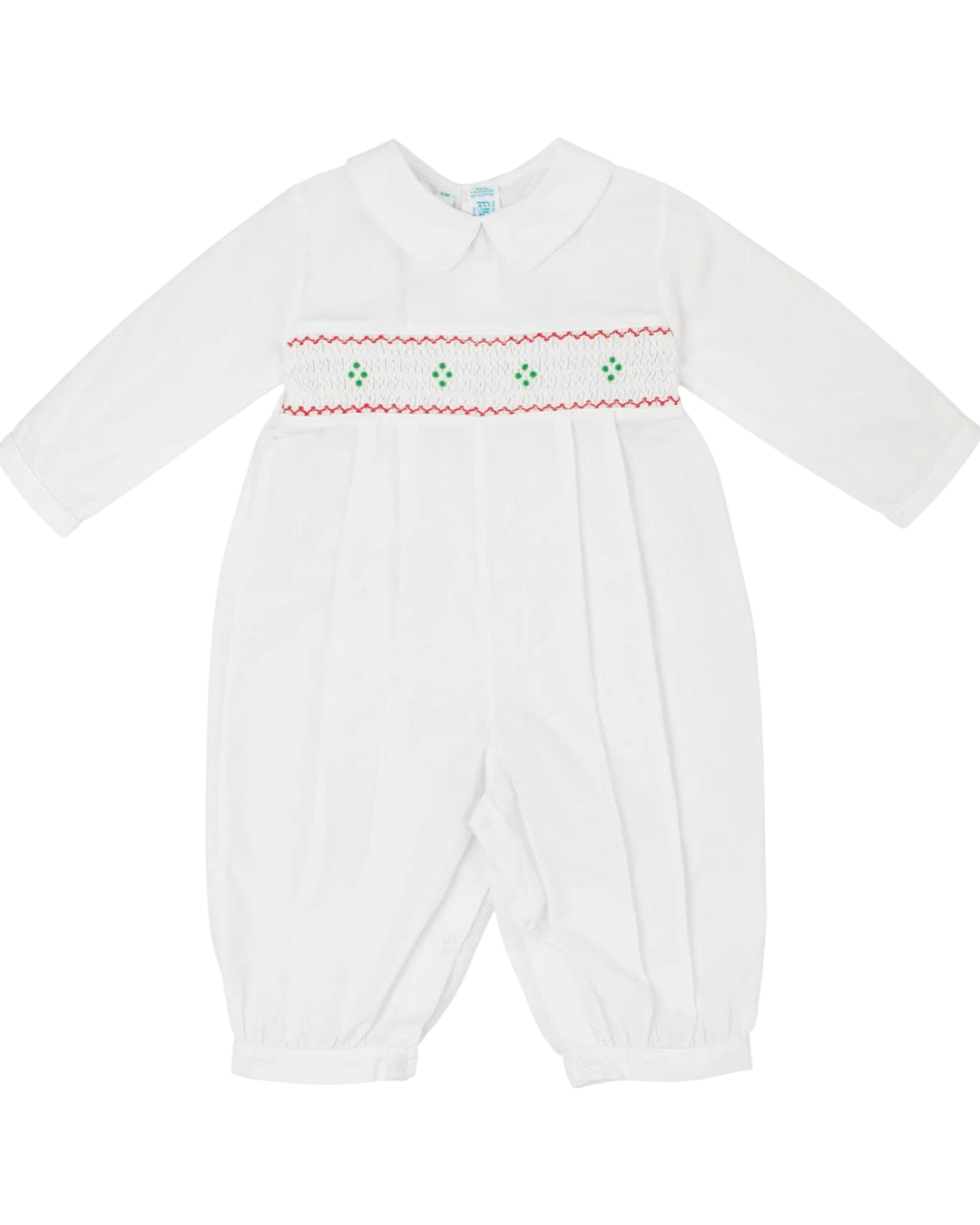 Smocked Holiday White & Red Boys Longall, that store, front
