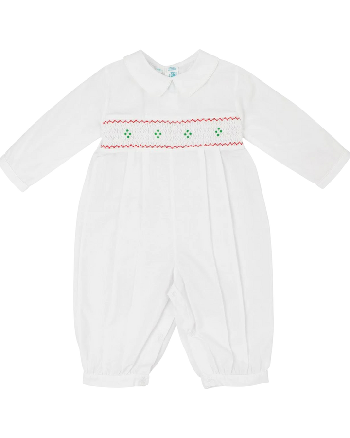 Smocked Holiday White & Red Boys Longall, that store, front