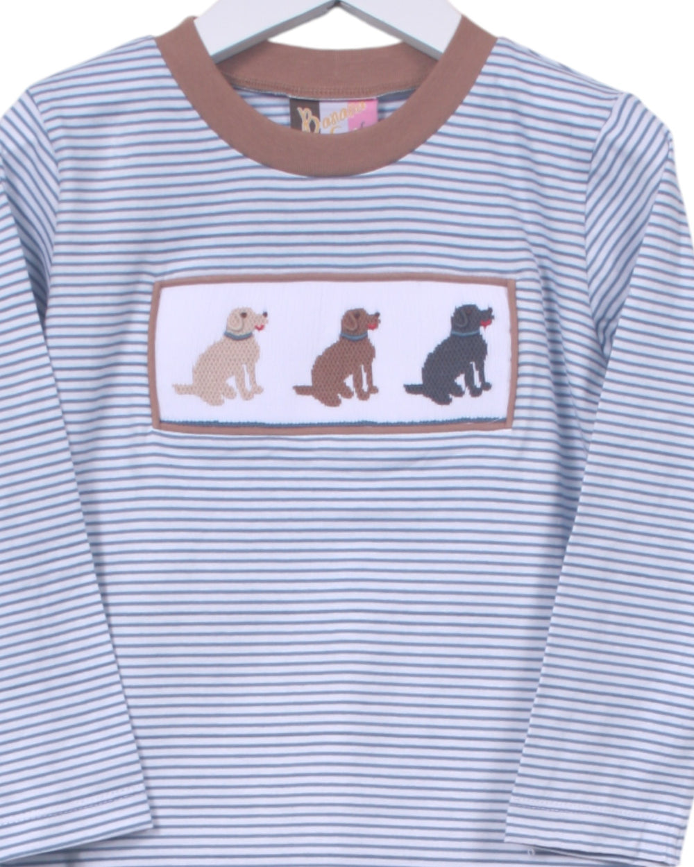 Smocked Lab Trio Blue Stripe Pant Set, That Store, close