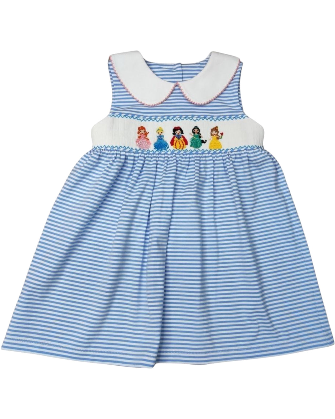 Smocked Princess Blue Stripe Dress, Shop That Store, front