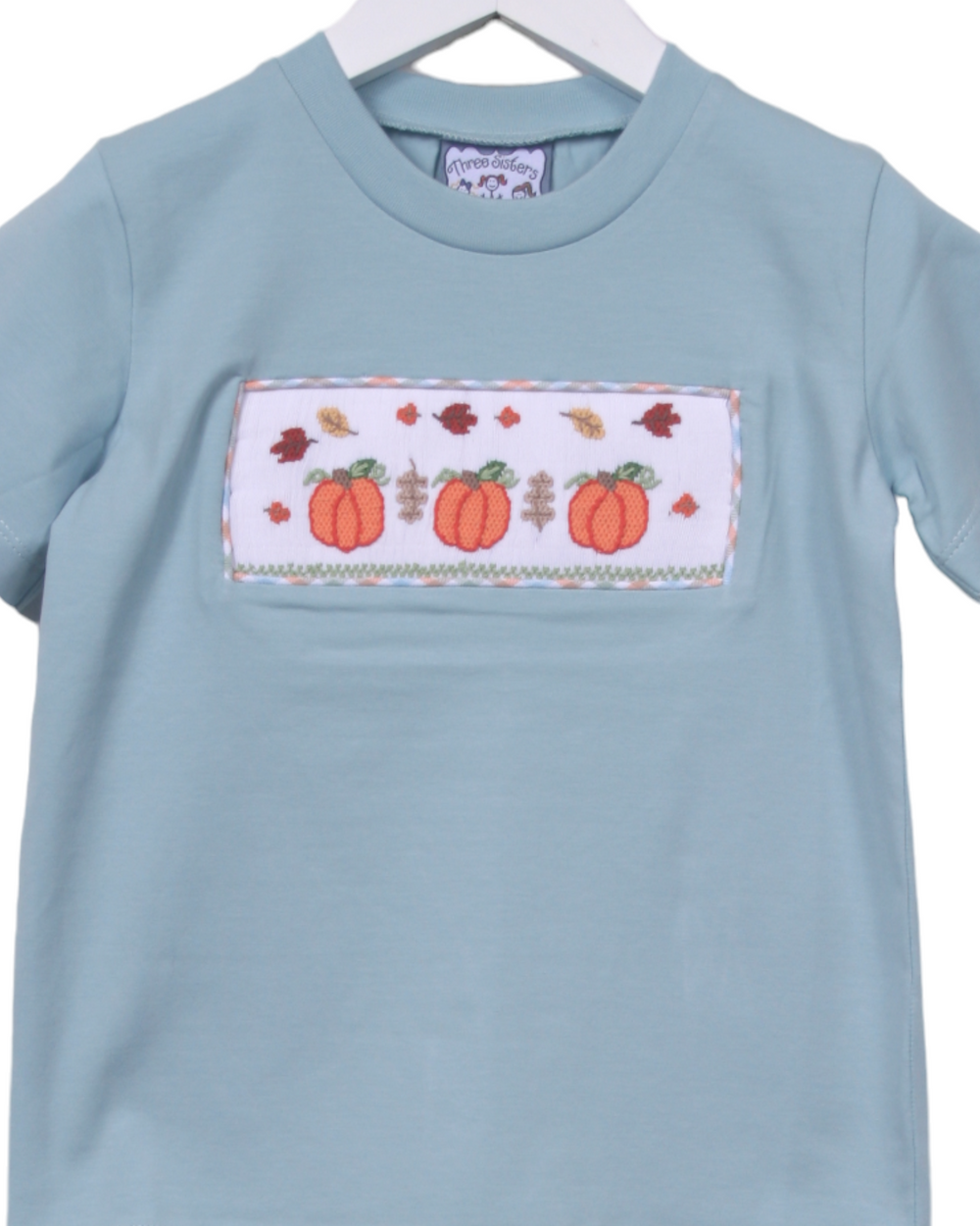 Smocked Pumpkin Green Plaid Boys Pant Set, top, That Store