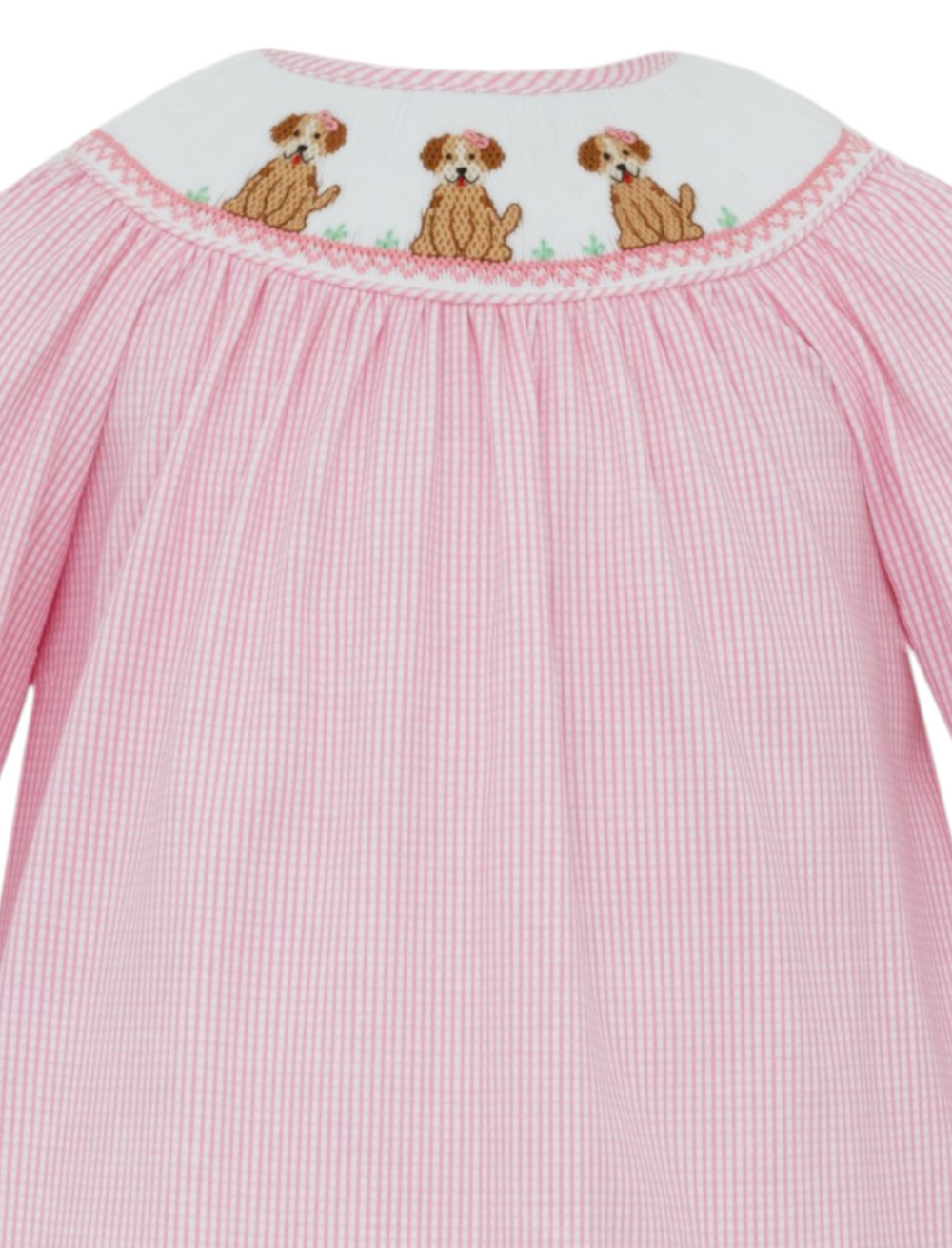 Smocked Puppies Pink Knit Check Dress That Store Smocked Puppies Pink Knit Check Dress That Store