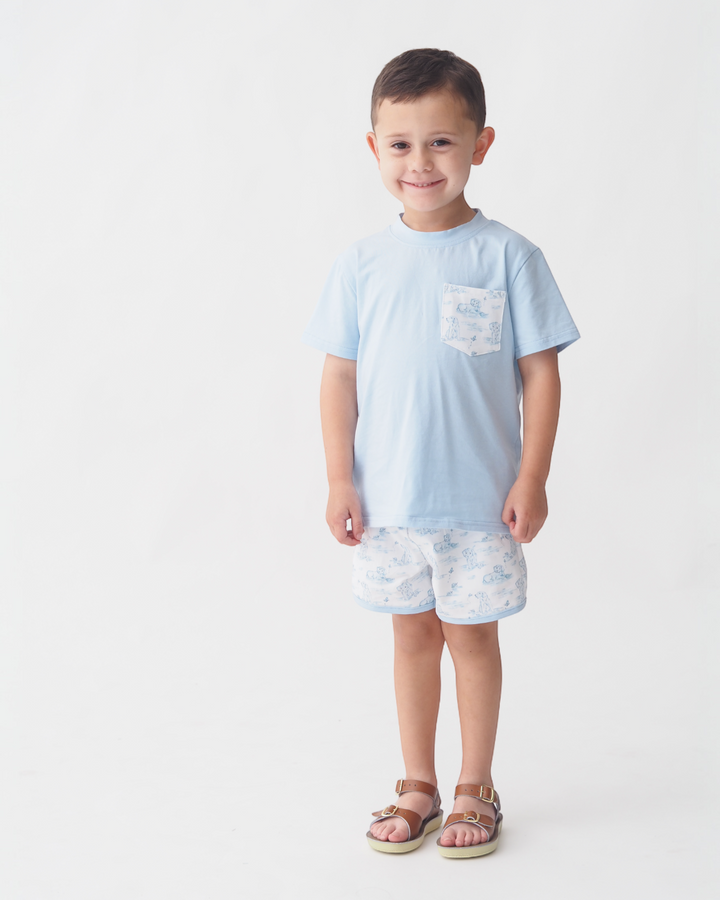 Snips & Snails Boys Play Pocket Blue Short Set, Shop That Store, child
