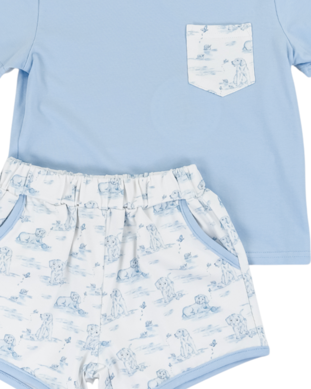 Snips & Snails Boys Play Pocket Blue Short Set, Shop That Store, close up