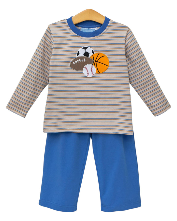 Sports Boys Blue Stripe Boys Pants Set