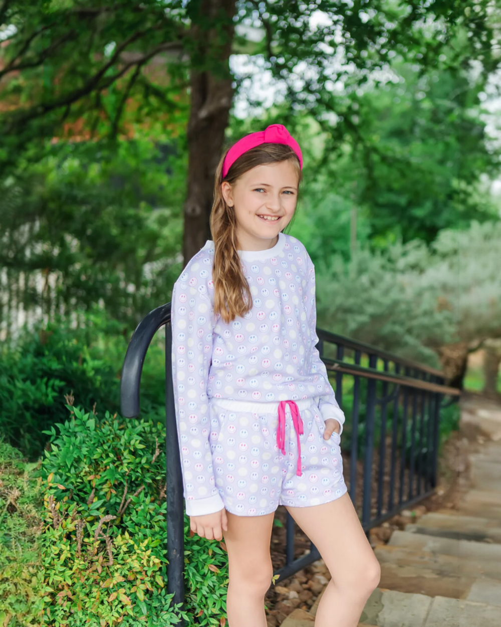 Stella Girls' Sweatshirt Short Set - Preppy Smiles, That Store, child