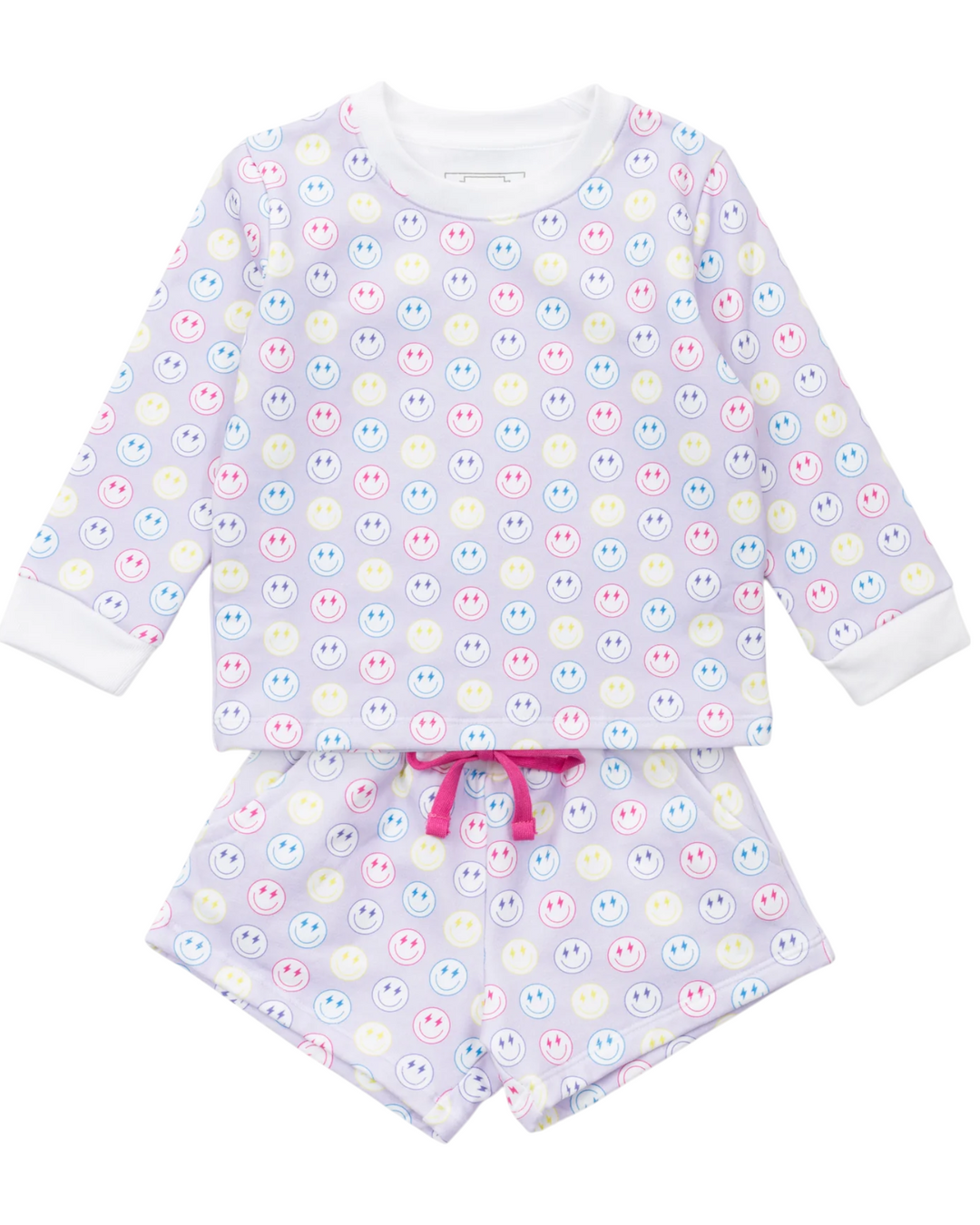 Stella Girls' Sweatshirt Short Set - Preppy Smiles, That Store, front
