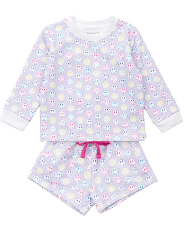 Stella Girls' Sweatshirt Short Set - Preppy Smiles, That Store, front