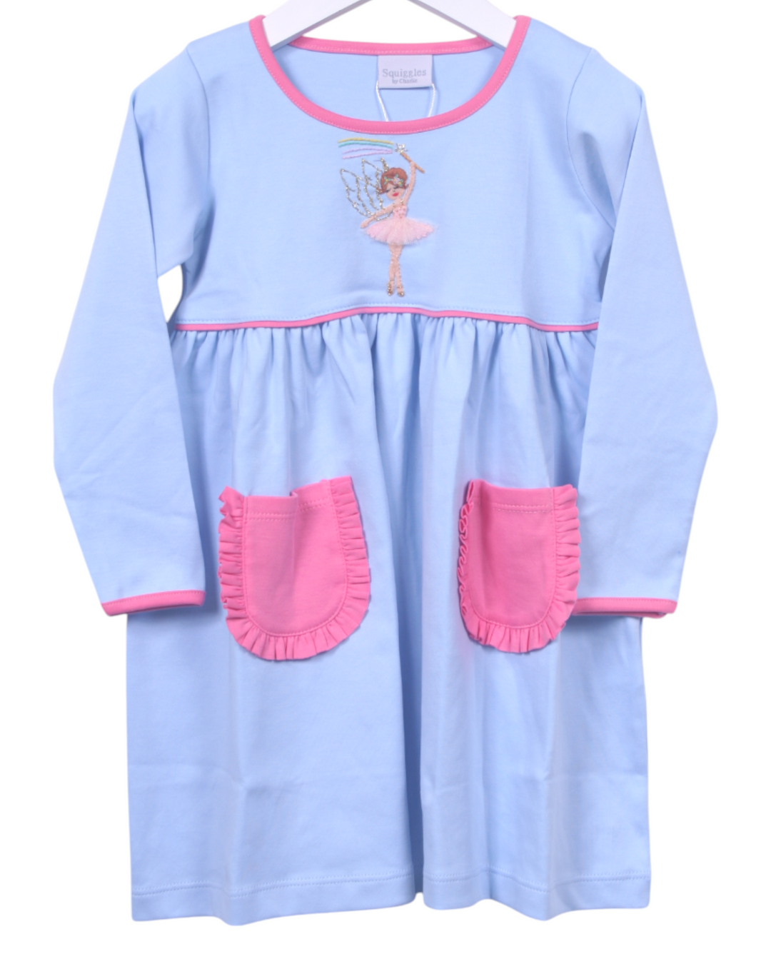 Swan Dance Suzy Blue Ruffle Pocket Dress, front, That Store
