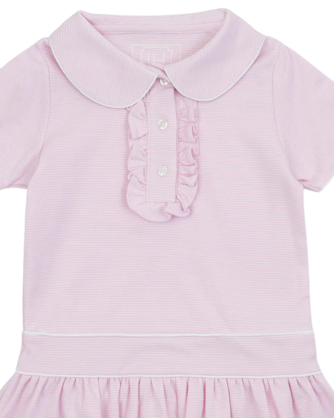 Sydney Girls Pima Cotton Dress - Pink Stripes, Shop That Store, close up