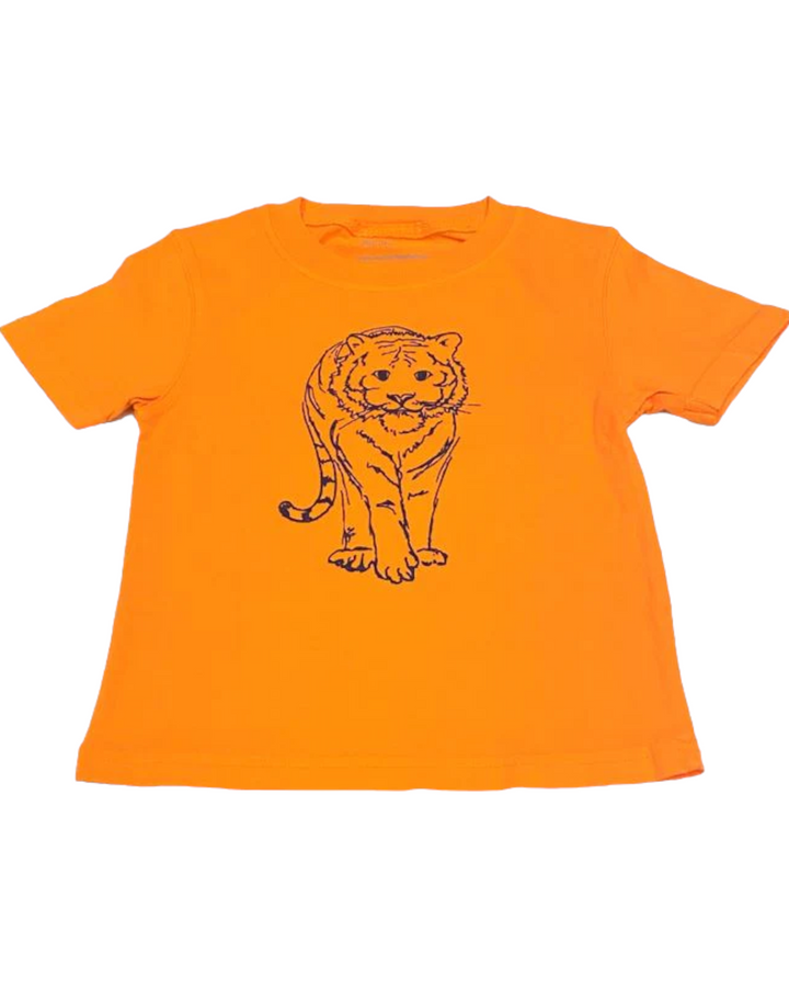 Tiger Short Sleeve Tee - Orange & Navy