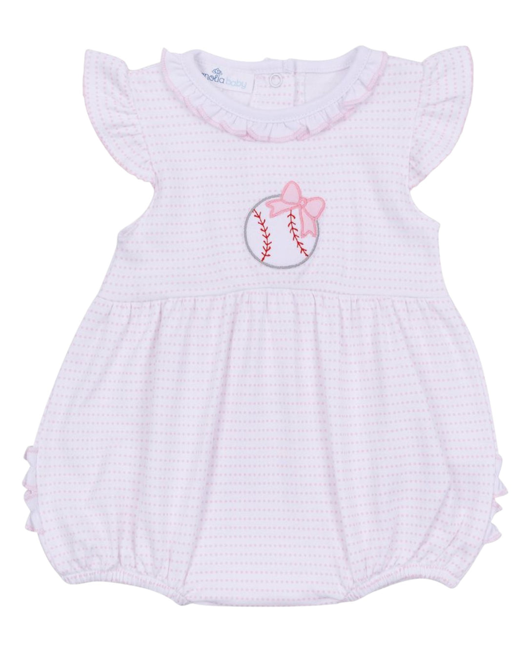 Tiny Slugger Applique Pink Ruffle Flutters Bubble , Shop That Store, front