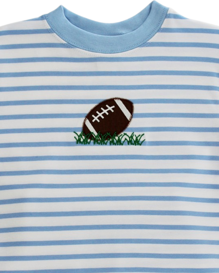 Tiny Touchdown Boys Blue Stripe Short Set, That Store, close