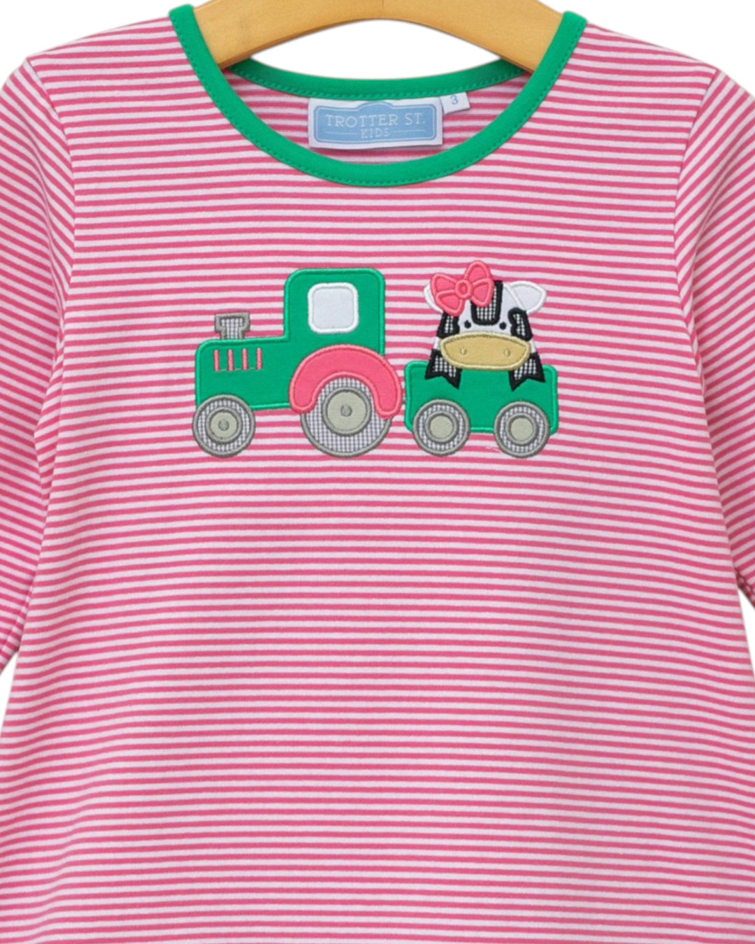 Tractor Pink Ruffle Girls Pant Set