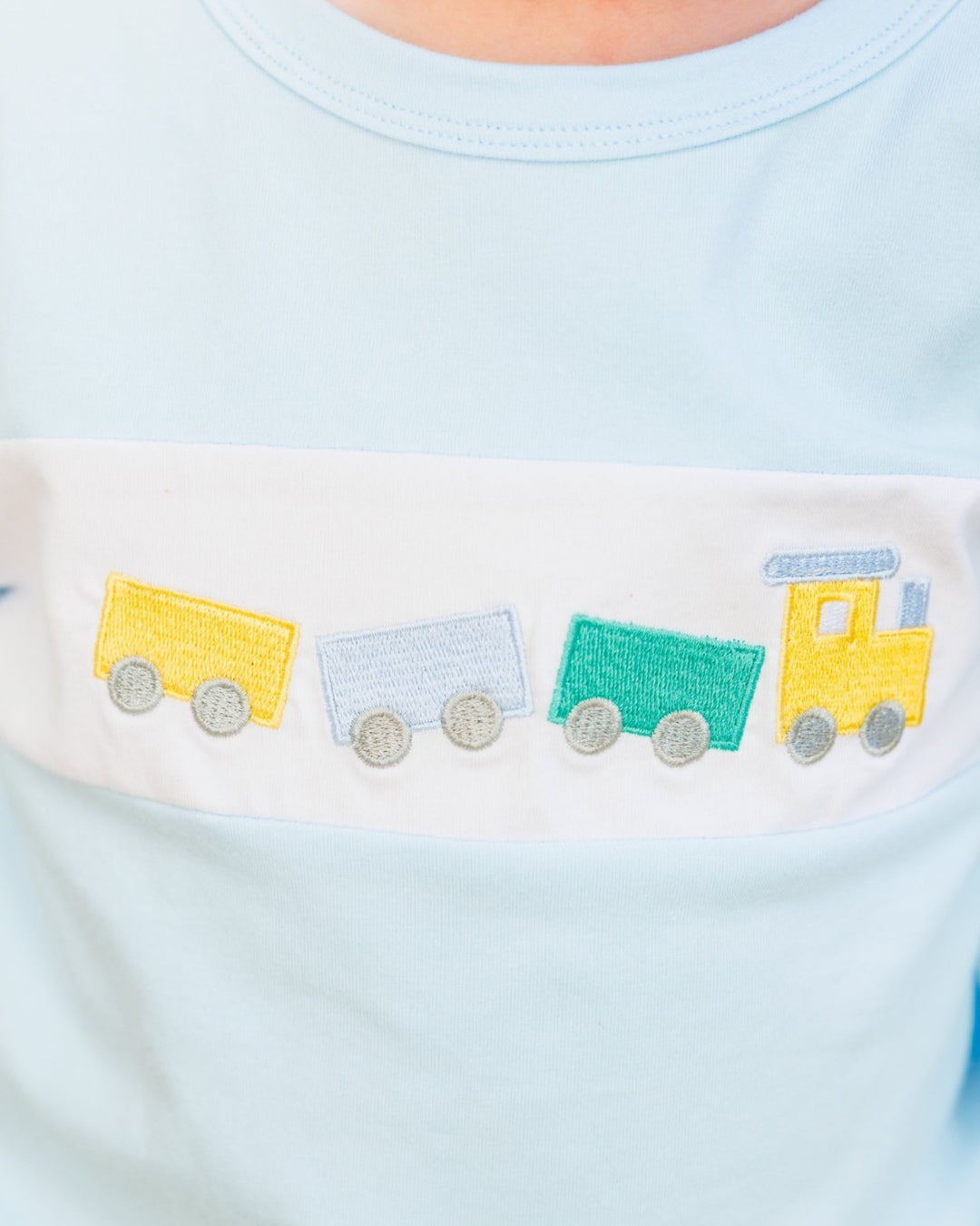 Close-up of a light blue children&
