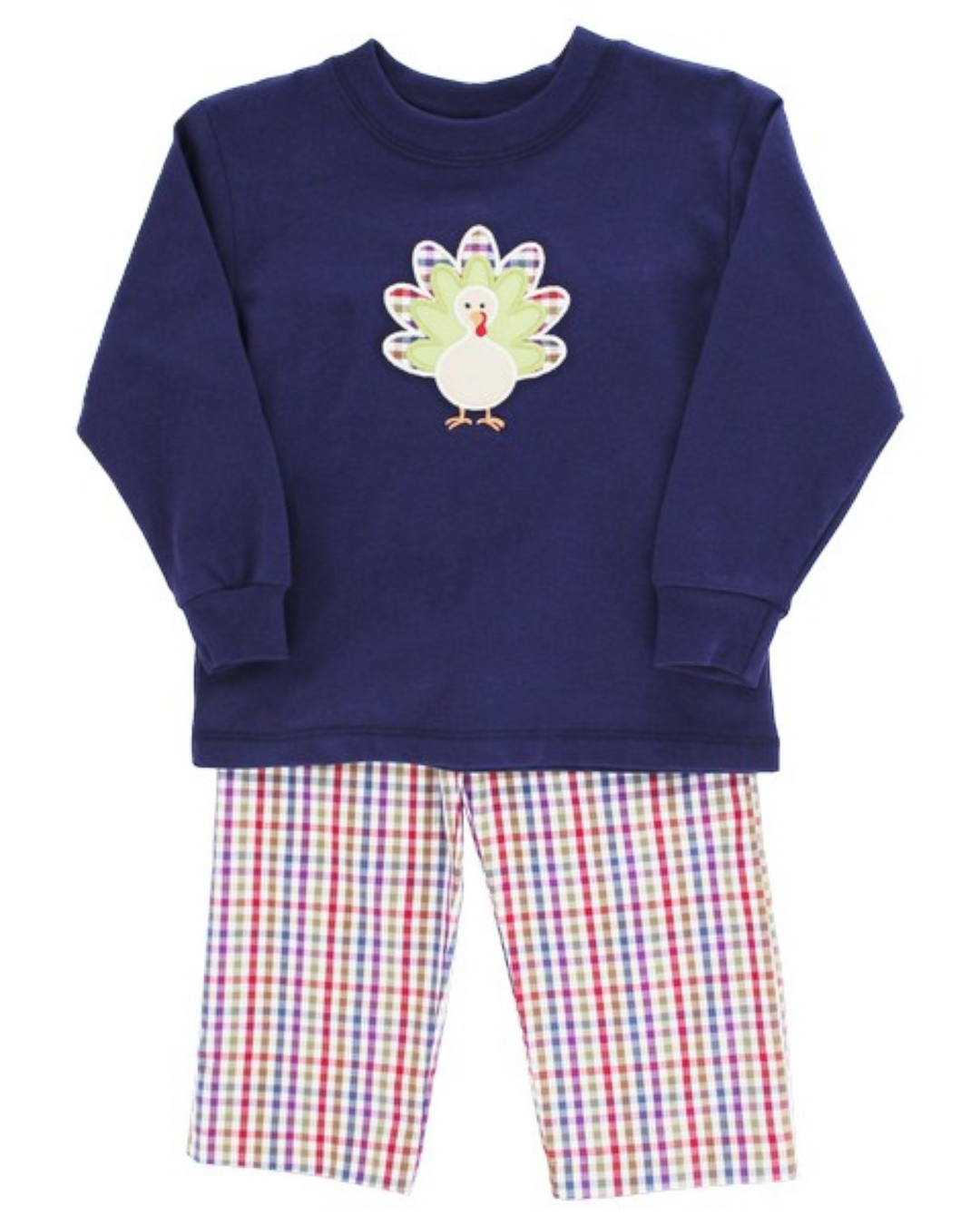 Turkey Applique Blue Boys Pant Set, That Store