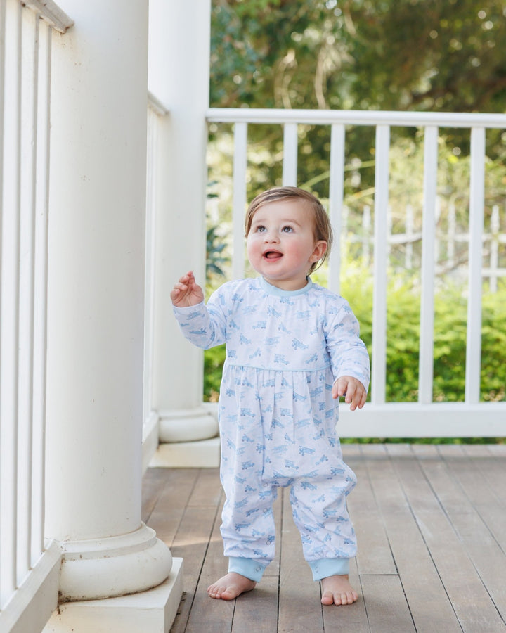 Up Up &amp; Away Blue Boys Romper
