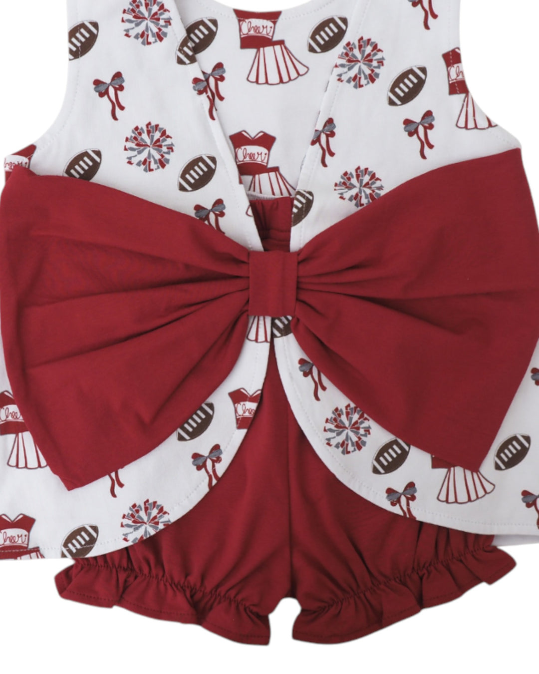 Varsity Dark Red Blaire Girls Bow Back Bloomer Set, that store