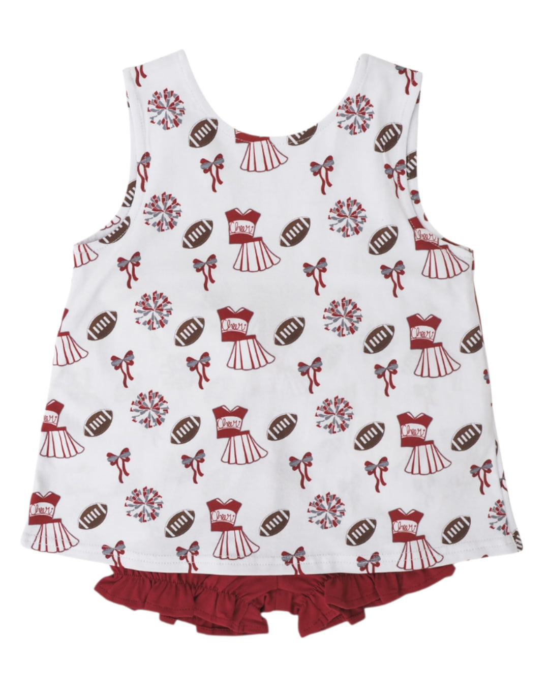 Varsity Dark Red Blaire Girls Bow Back Bloomer Set, that store