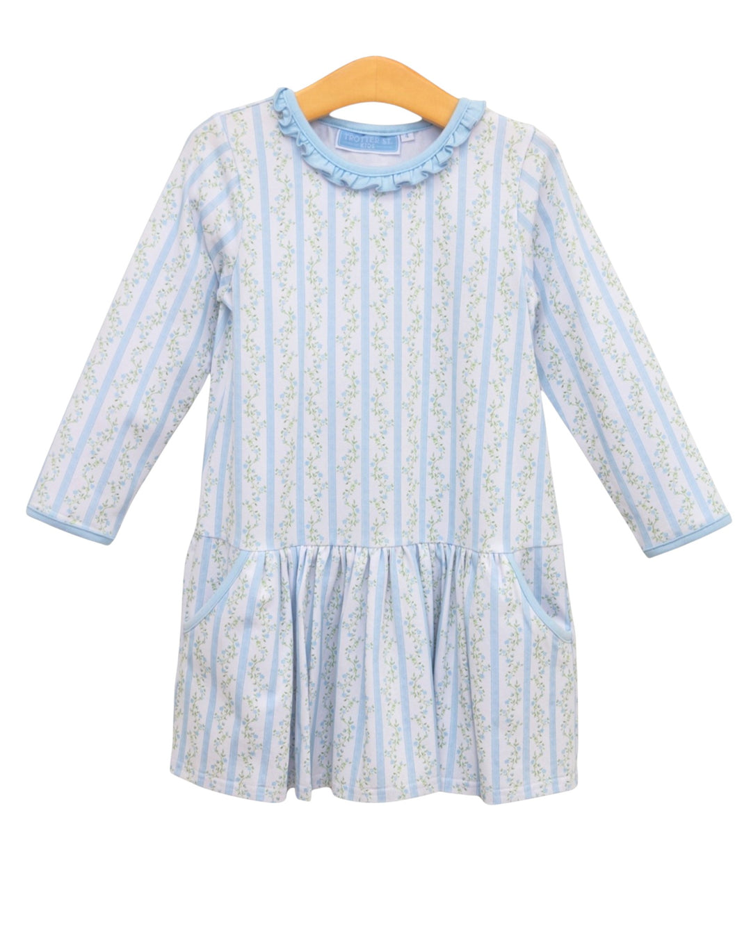 Vineyard Blooms Blue Dress