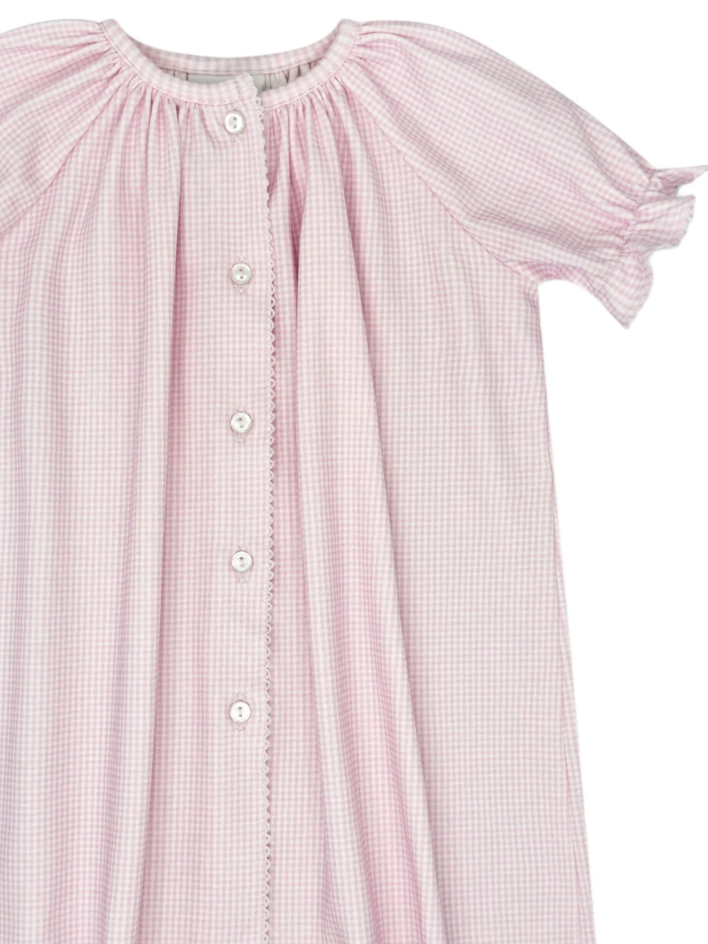 Vintage Girls Daygown: Baby Pink Mini Gingham, That Store, close