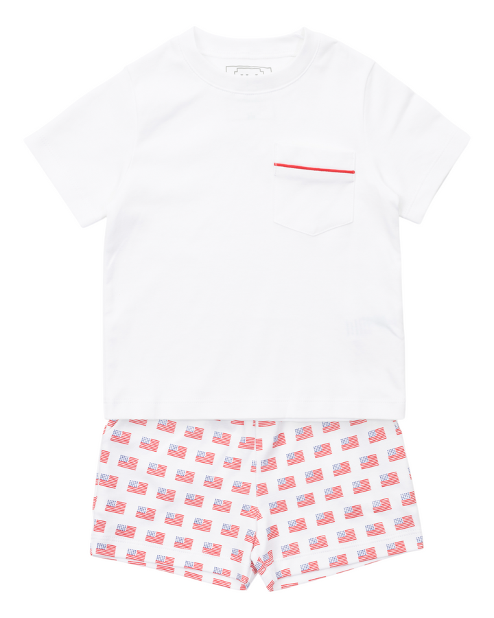 Walker Boys' Short Set - American Flag, Shop That Sore, front