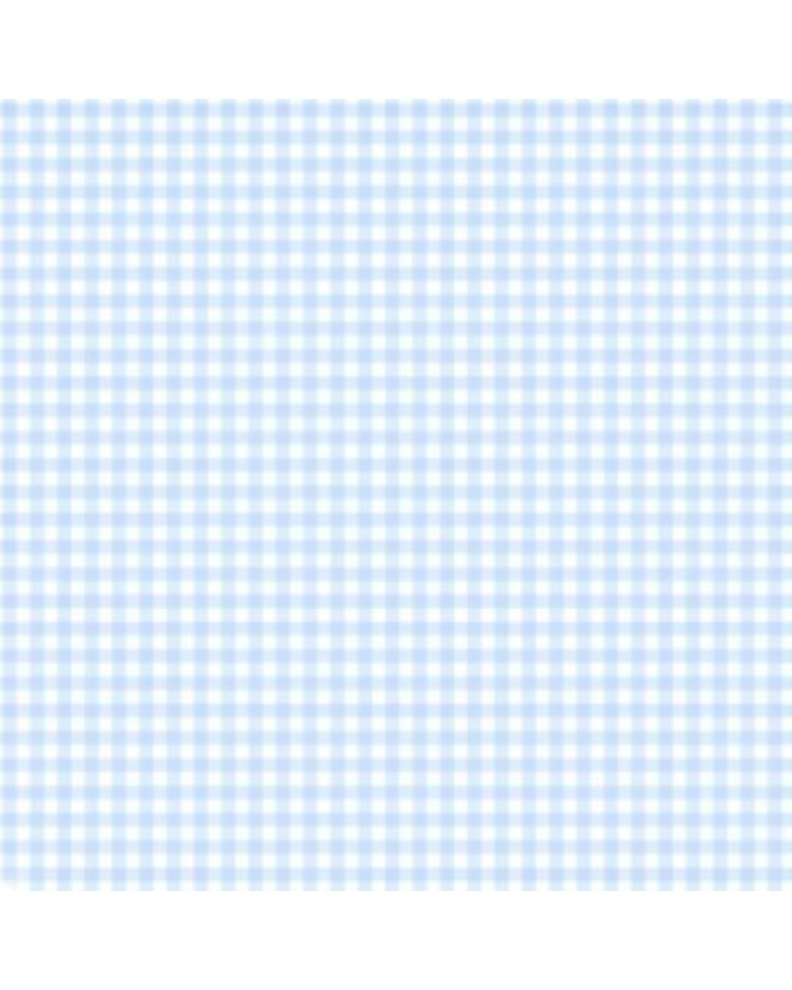 Welcome Little One Blue Mini Gingham Knit Daygown, That Store, fabric