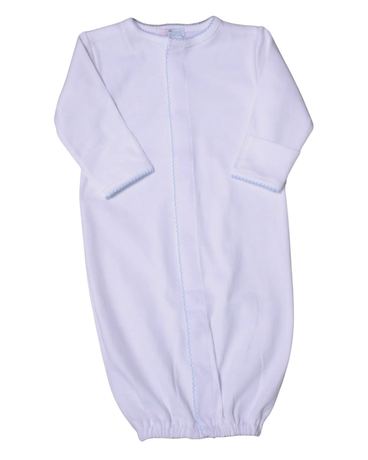 White Pima Converter Blue Trim Gown, That Store, front