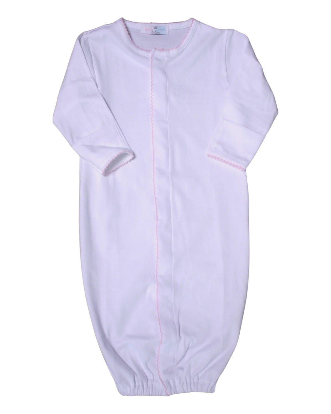 White Pima Converter Pink Trim Gown, That Store, front