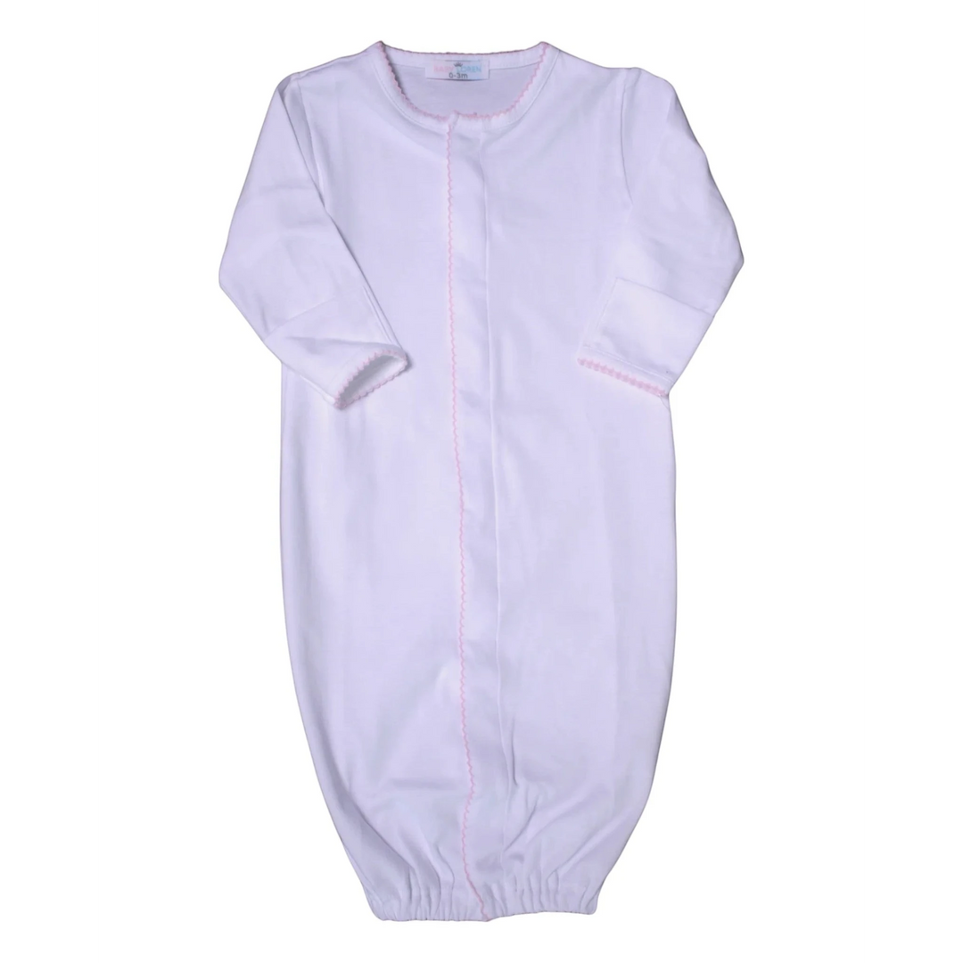 White Pima Converter Pink Trim Gown, That Store, front