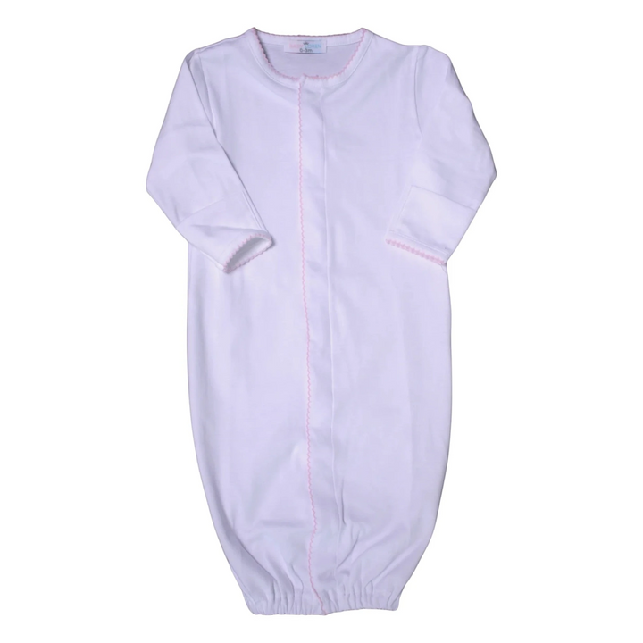 White Pima Converter Pink Trim Gown, That Store, front