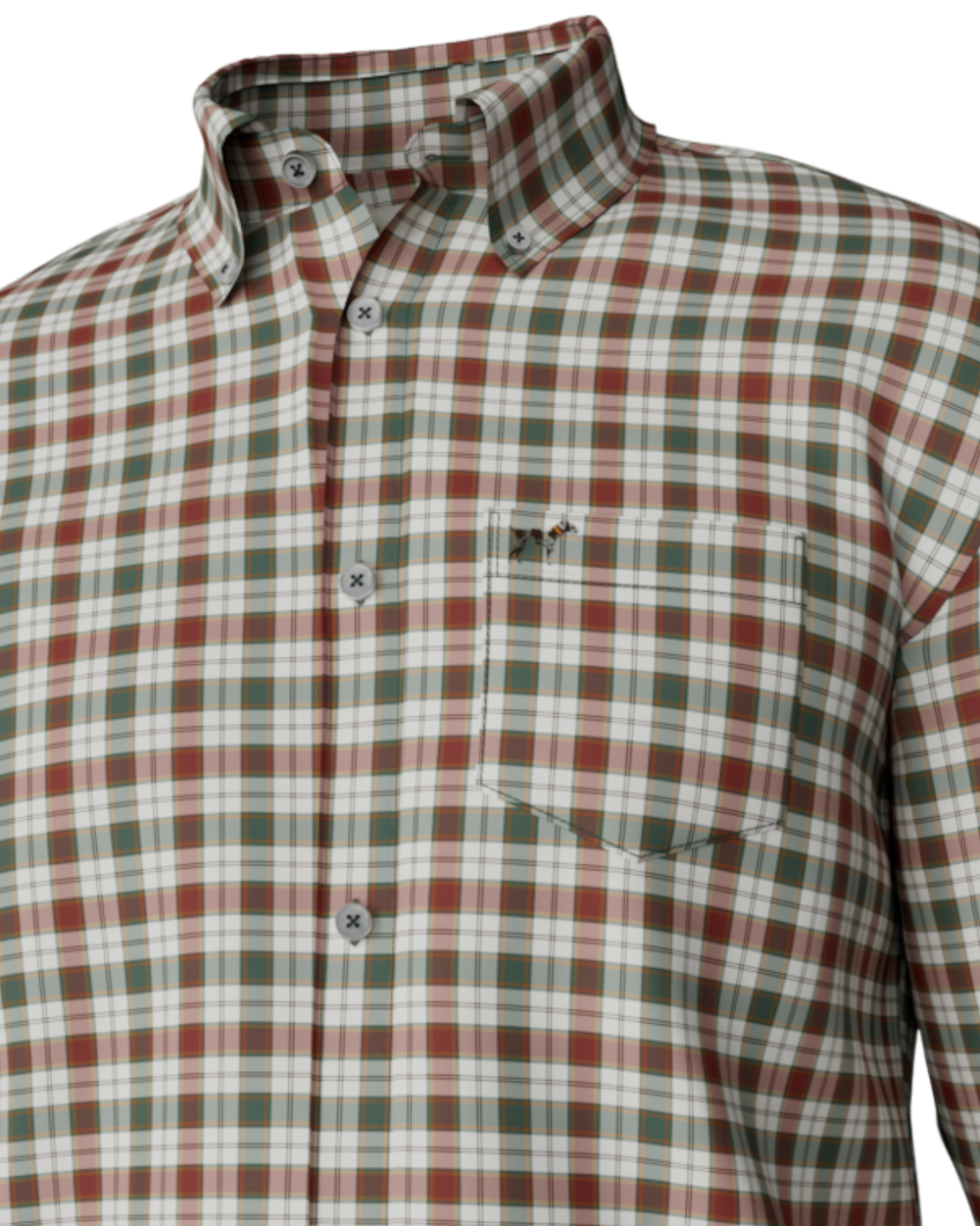 Youth Hadley Vintage Long Sleeve Button Down: Wright Plaid-Festive, that store, close up