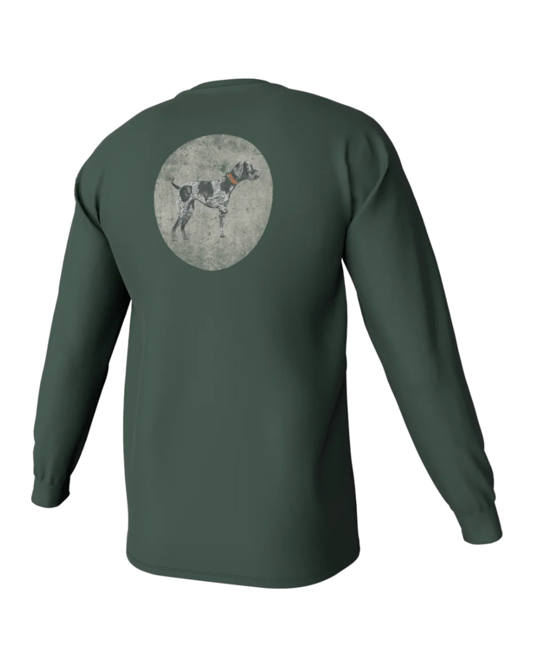 Youth Vintage Circle Greyton Long Sleeve Pocket Tee: Duck Green, that store, back