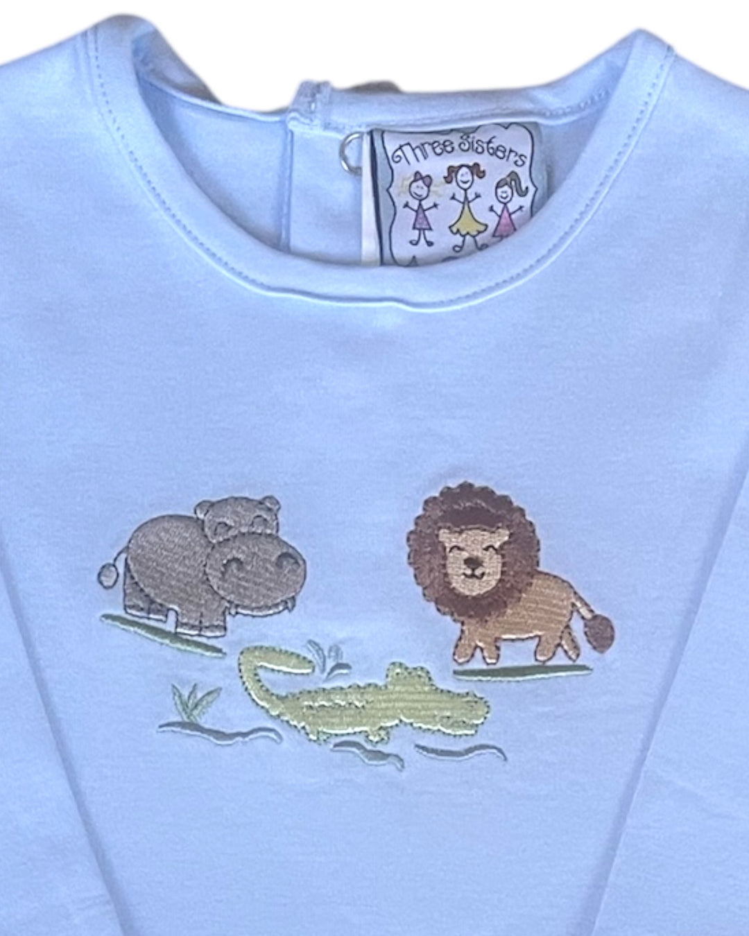 Zoo Animals Blue Boys Romper