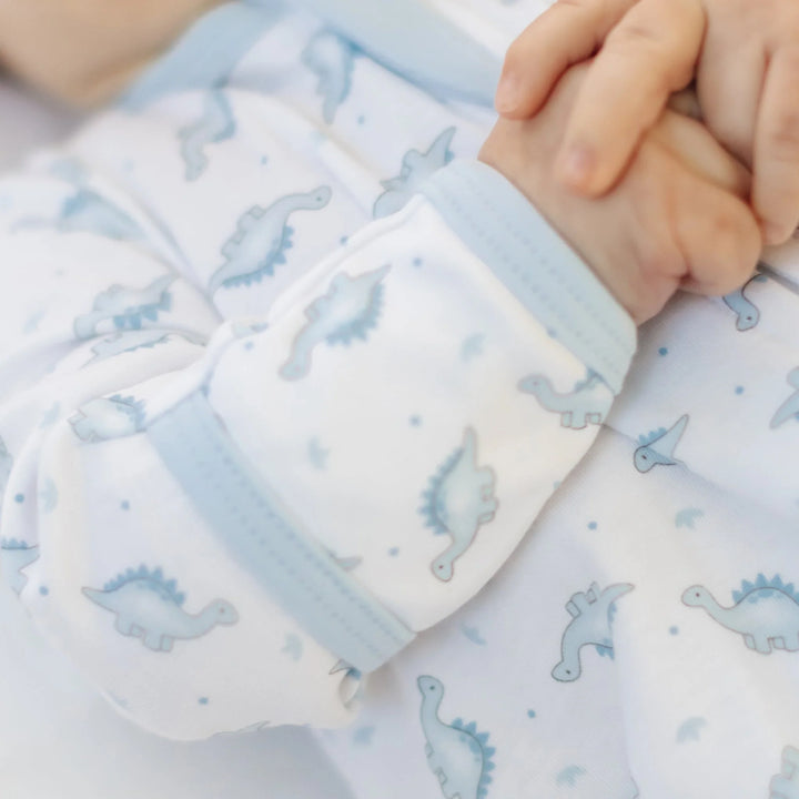 Baby Dino Print Zip Footie