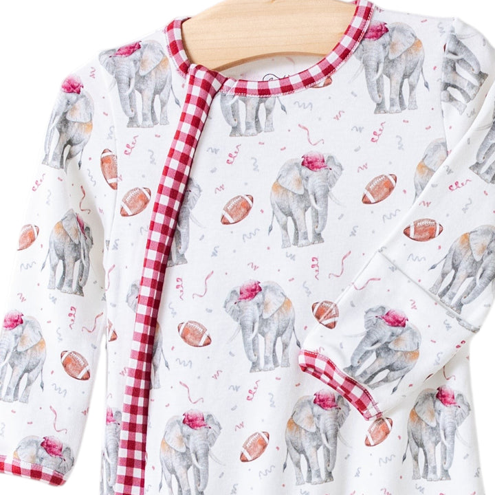 Kickoff in Alabama Organic Cotton Zip-Up Kids Pajamas