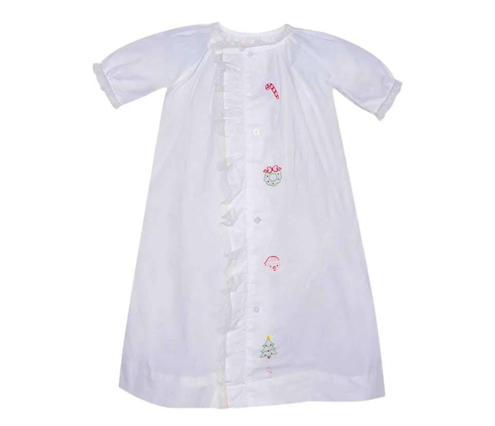 Finn Embroidered White Girls Daygown