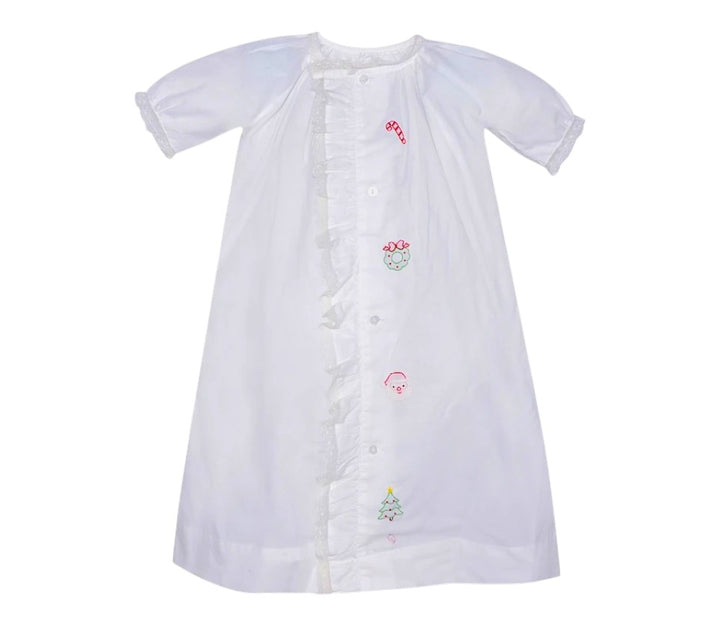Finn Embroidered White Girls Daygown