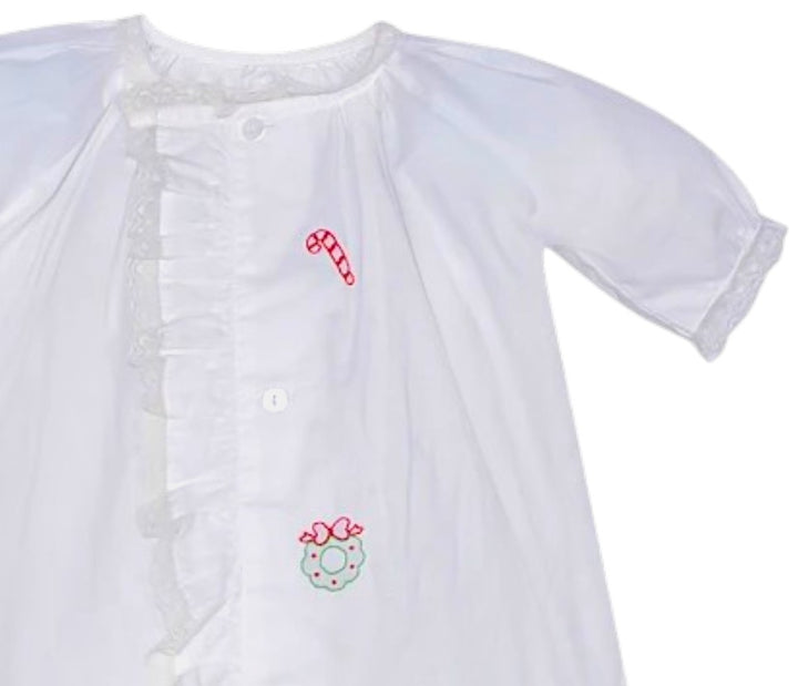 Finn Embroidered White Girls Daygown