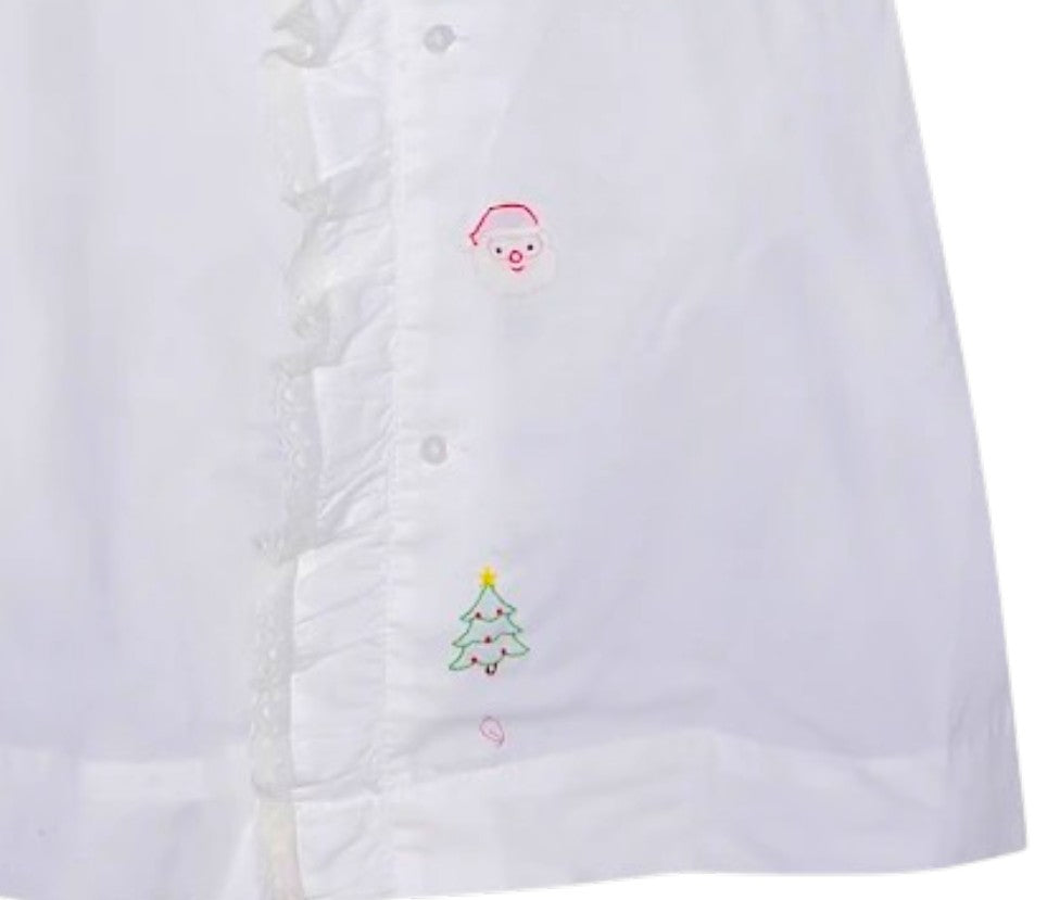 Finn Embroidered White Girls Daygown