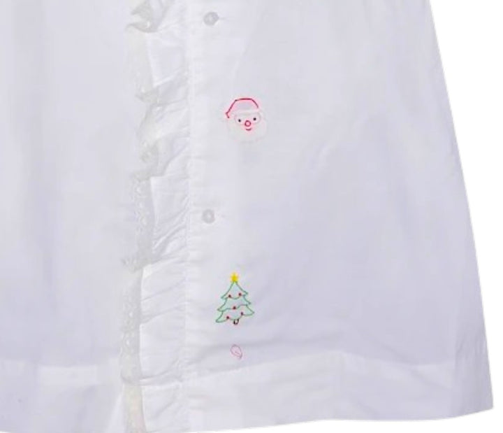 Finn Embroidered White Girls Daygown