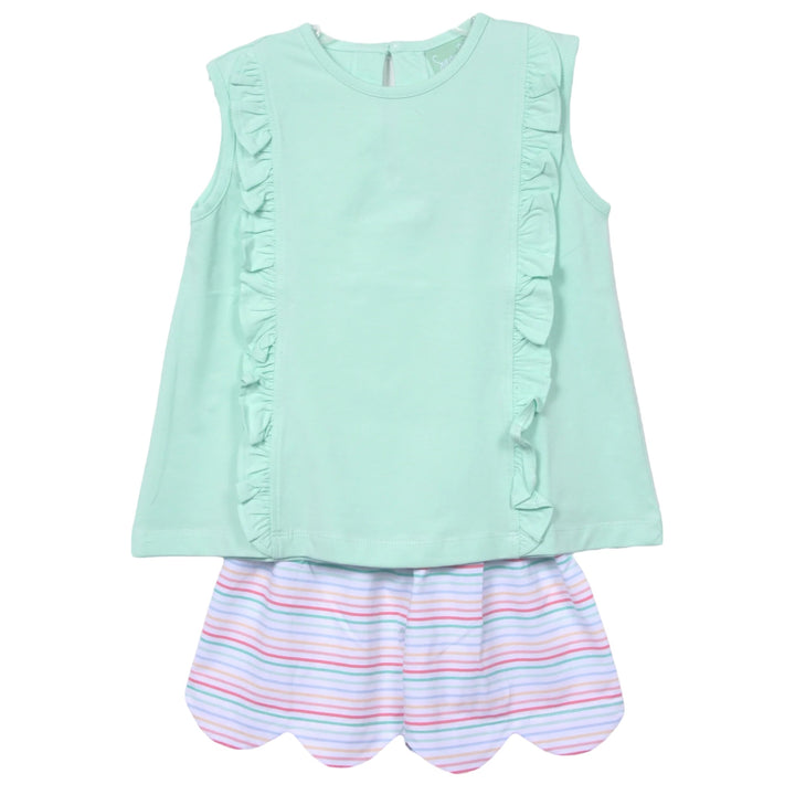 Sage & Lilly Green Stripe Short Set - ShopThatStore