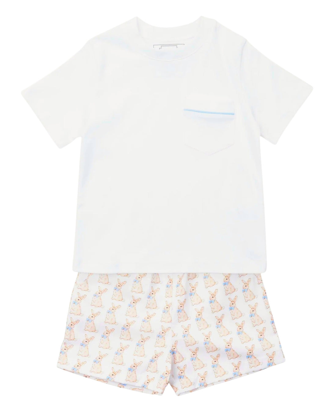 Hudson Boys' Short Set - Easter Bunnies Blue