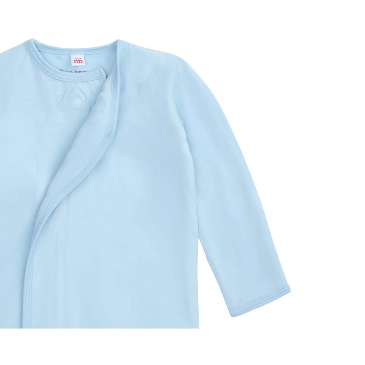 That Store baby blue modal magnetic gown featuring a soft fabric design for easy newborn diaper changes