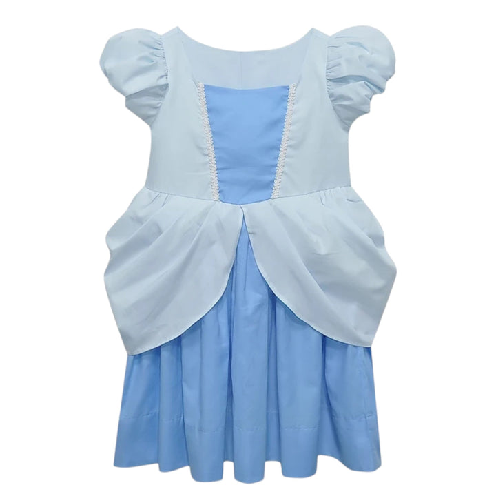 That Store Cinderella blue dress-up costume for girls featuring puff sleeves and a full skirt for pretend play.