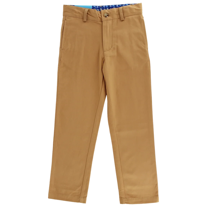 That Store Champ Pant in cinnamon brown twill with a relaxed fit, belt loops, and a button closure.