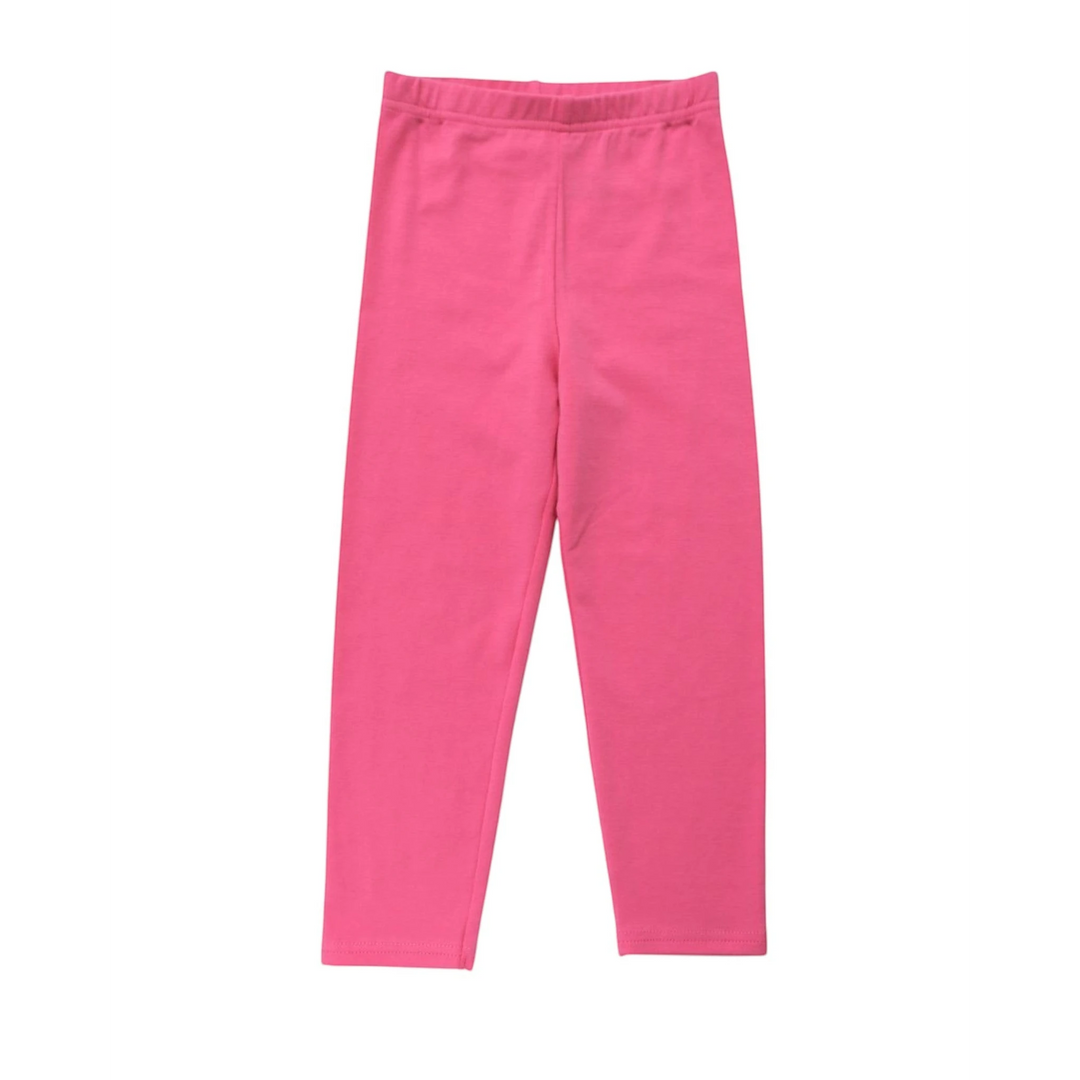 That Store hot pink stretchy leggings for girls, featuring a comfortable pull-on design for everyday wear.