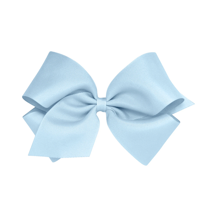 That Store light blue grosgrain hair bow with a no-slip alligator clip for toddlers and girls